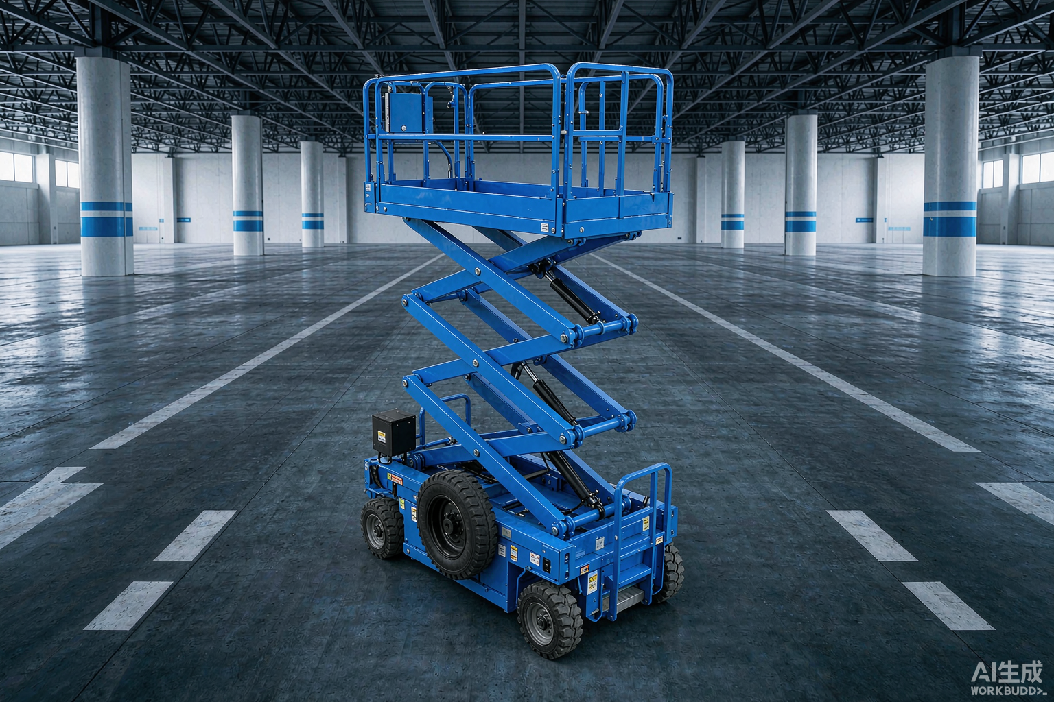 Blue Genie scissor lift aerial work platform